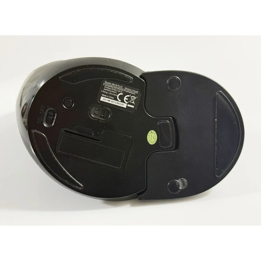 Delux M618 PLUS Wireless‎ Vertical Mouse Black Ergonomic 2.4G USB Receiver